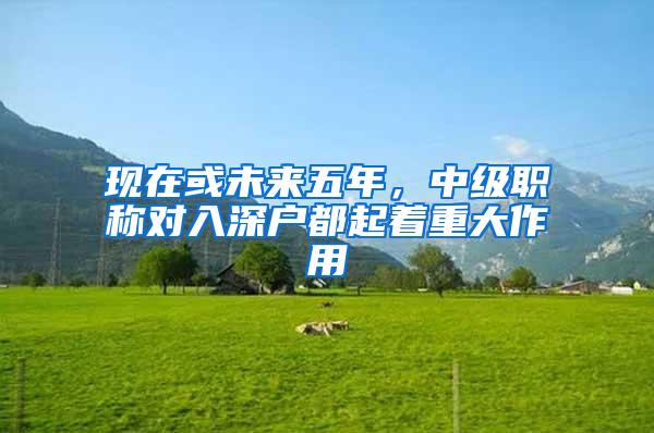 现在或未来五年，中级职称对入深户都起着重大作用
