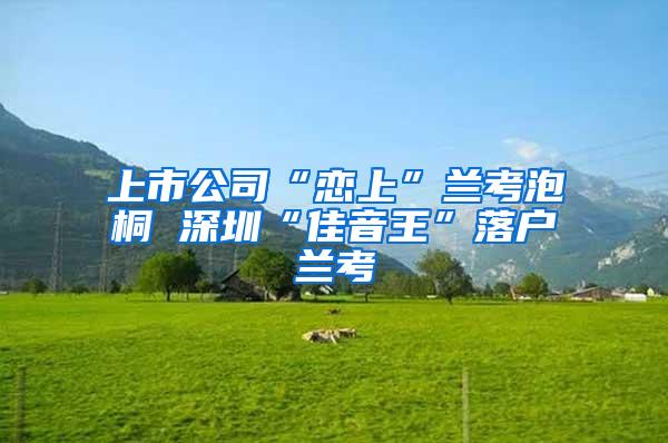 上市公司“恋上”兰考泡桐 深圳“佳音王”落户兰考