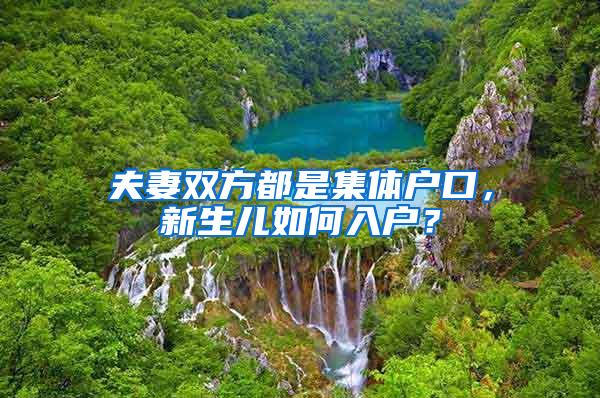 夫妻双方都是集体户口，新生儿如何入户？