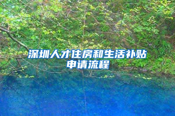 深圳人才住房和生活补贴申请流程