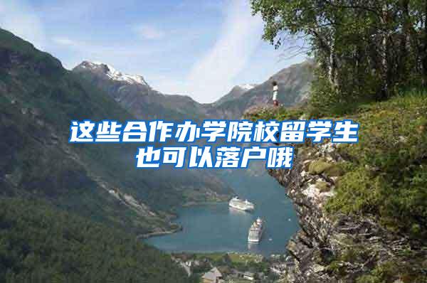这些合作办学院校留学生也可以落户哦