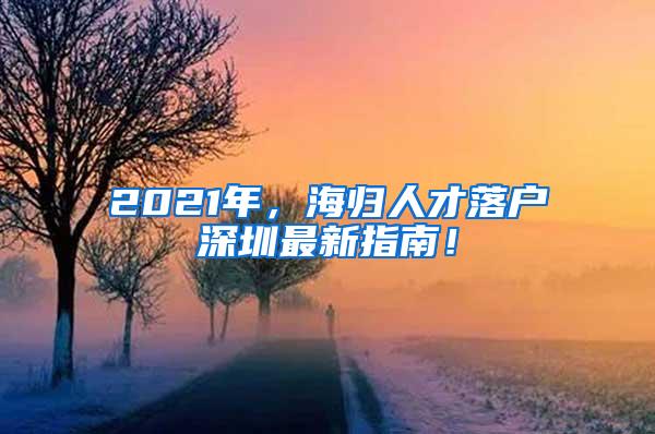 2021年，海归人才落户深圳最新指南！