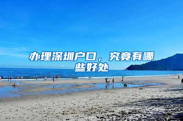 办理深圳户口，究竟有哪些好处