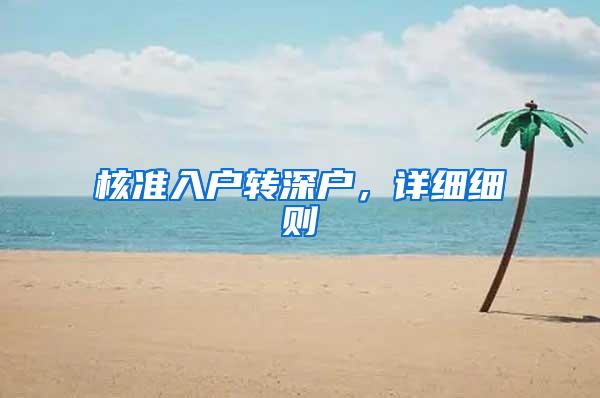 核准入户转深户，详细细则