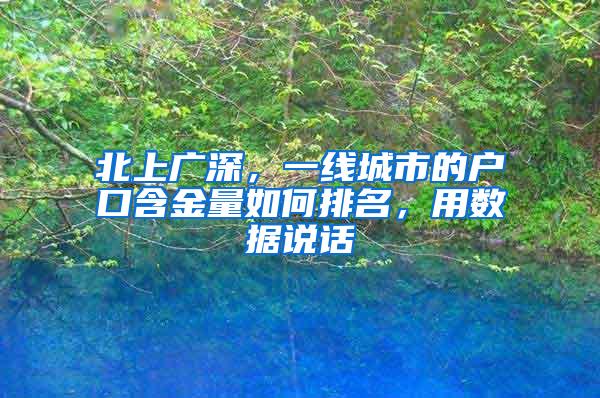 北上广深，一线城市的户口含金量如何排名，用数据说话