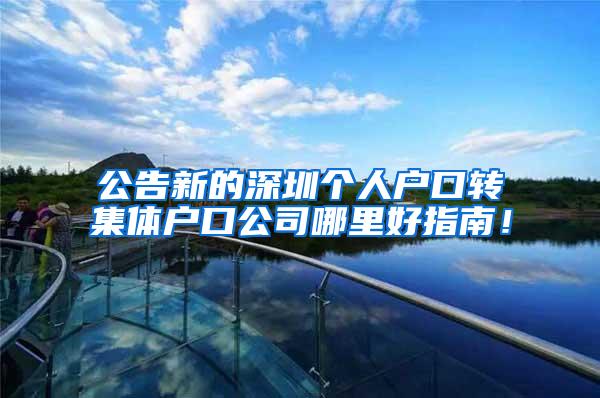 公告新的深圳个人户口转集体户口公司哪里好指南！