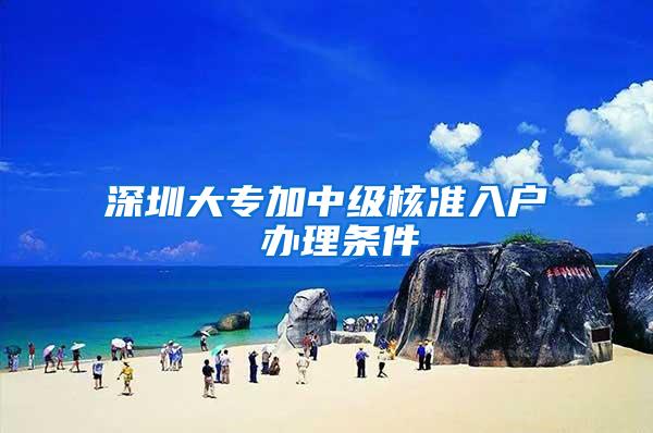 深圳大专加中级核准入户 办理条件