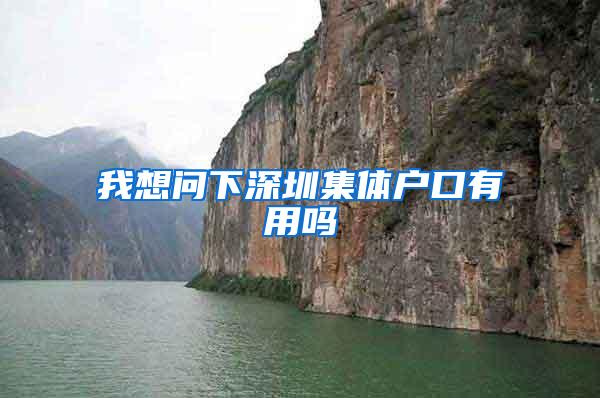我想问下深圳集体户口有用吗