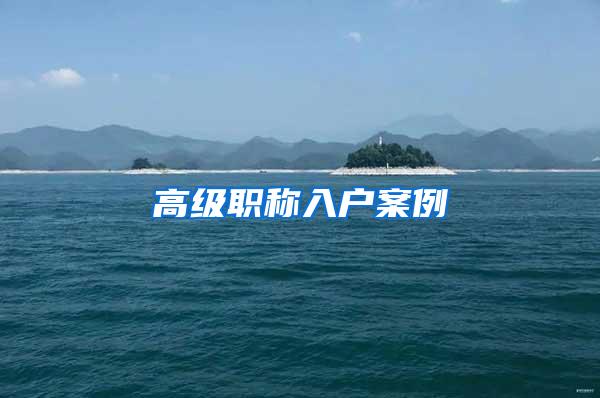 高级职称入户案例