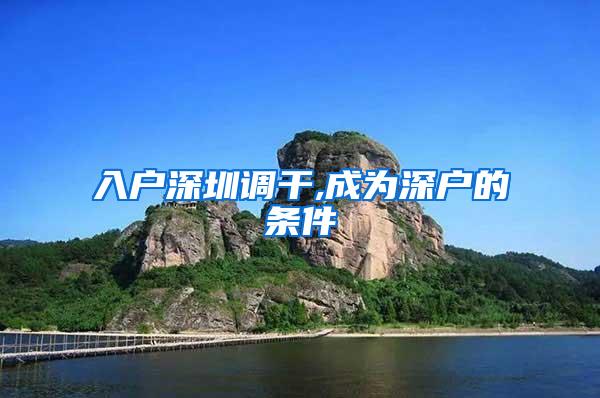 入户深圳调干,成为深户的条件
