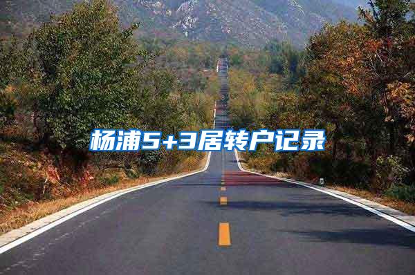 杨浦5+3居转户记录