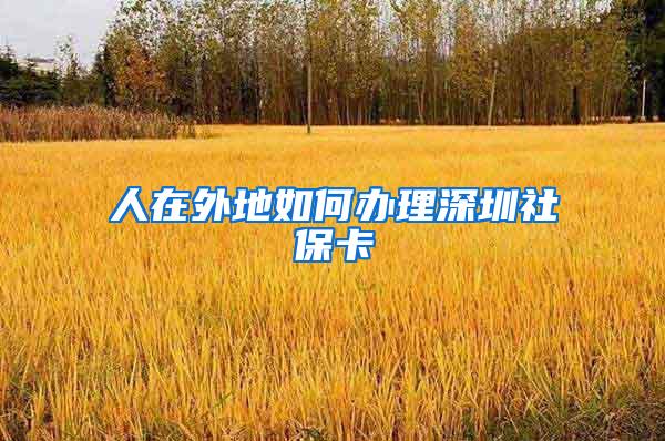 人在外地如何办理深圳社保卡
