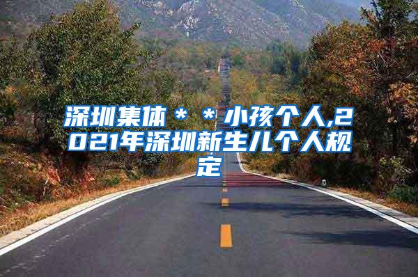 深圳集体＊＊小孩个人,2021年深圳新生儿个人规定