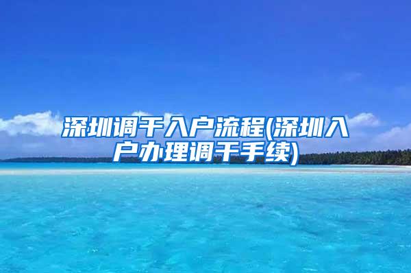 深圳调干入户流程(深圳入户办理调干手续)
