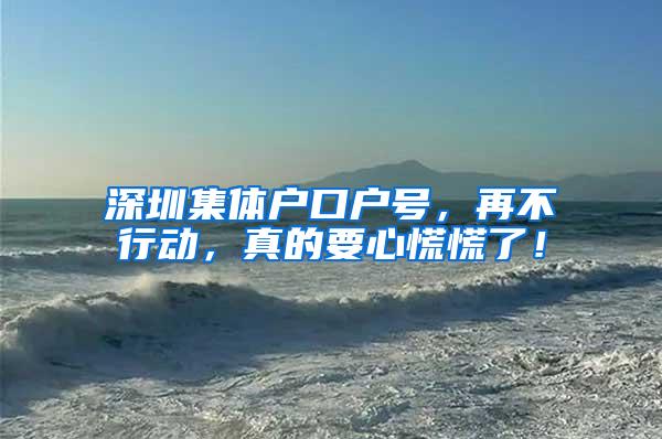 深圳集体户口户号，再不行动，真的要心慌慌了！