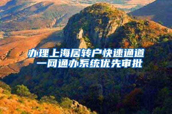 办理上海居转户快速通道 一网通办系统优先审批