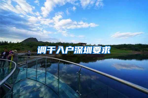 调干入户深圳要求