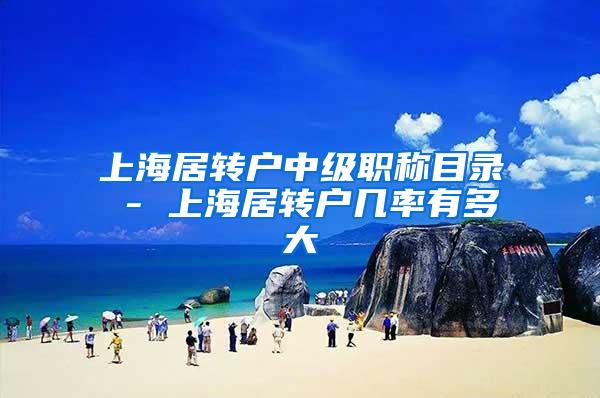 上海居转户中级职称目录 - 上海居转户几率有多大