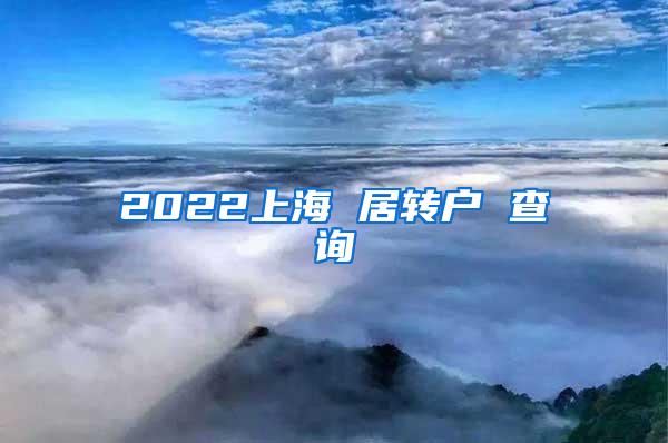 2022上海 居转户 查询
