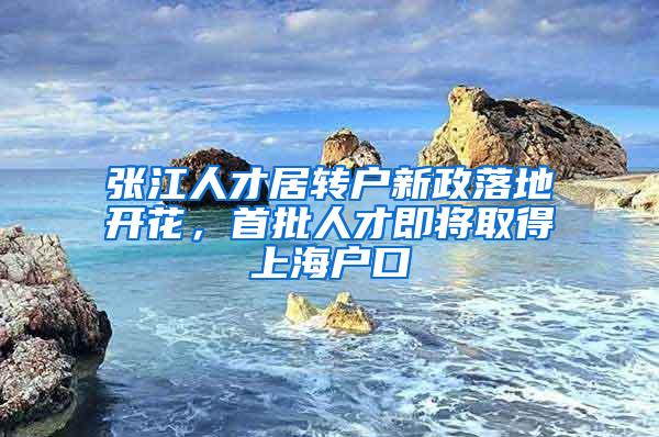 张江人才居转户新政落地开花，首批人才即将取得上海户口
