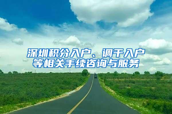 深圳积分入户、调干入户等相关手续咨询与服务