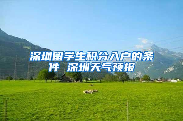 深圳留学生积分入户的条件 深圳天气预报