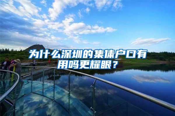 为什么深圳的集体户口有用吗更耀眼？