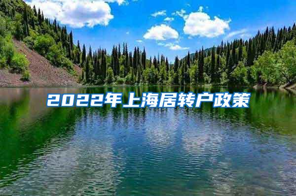 2022年上海居转户政策