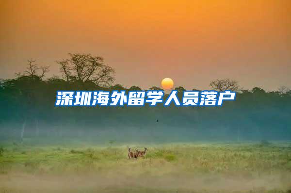 深圳海外留学人员落户