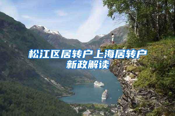 松江区居转户上海居转户新政解读