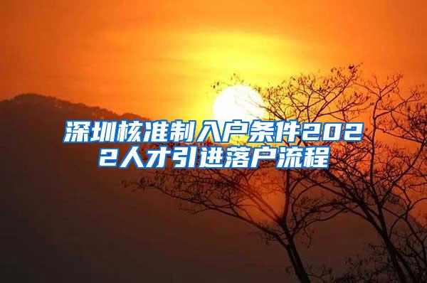 深圳核准制入户条件2022人才引进落户流程