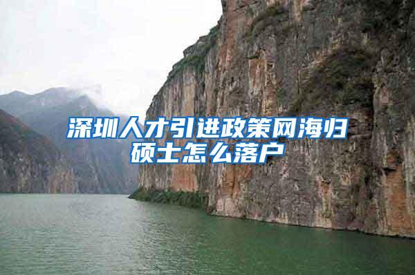 深圳人才引进政策网海归硕士怎么落户