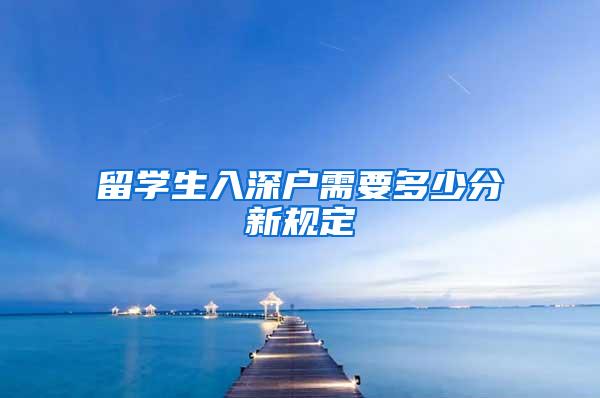 留学生入深户需要多少分新规定