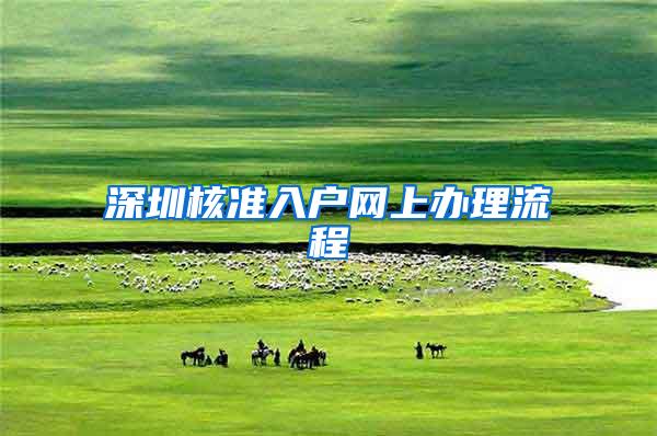 深圳核准入户网上办理流程