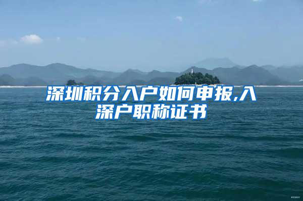 深圳积分入户如何申报,入深户职称证书