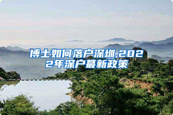 博士如何落户深圳,2022年深户蕞新政策