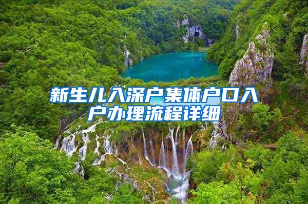 新生儿入深户集体户口入户办理流程详细
