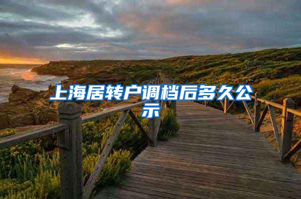 上海居转户调档后多久公示