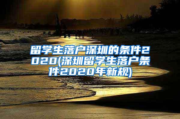 留学生落户深圳的条件2020(深圳留学生落户条件2020年新规)