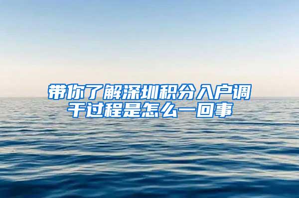 带你了解深圳积分入户调干过程是怎么一回事