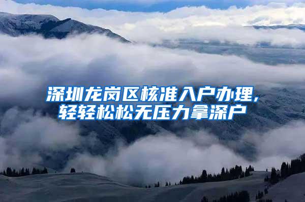 深圳龙岗区核准入户办理,轻轻松松无压力拿深户