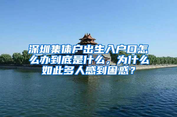 深圳集体户出生入户口怎么办到底是什么，为什么如此多人感到困惑？