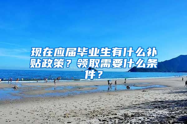 现在应届毕业生有什么补贴政策？领取需要什么条件？