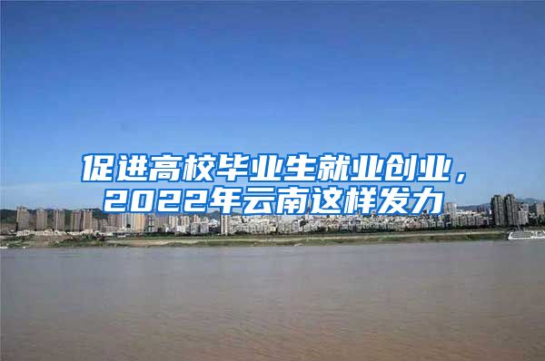 促进高校毕业生就业创业，2022年云南这样发力→