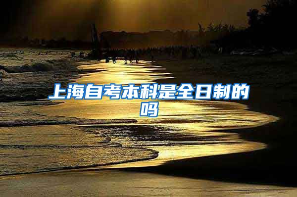 上海自考本科是全日制的吗