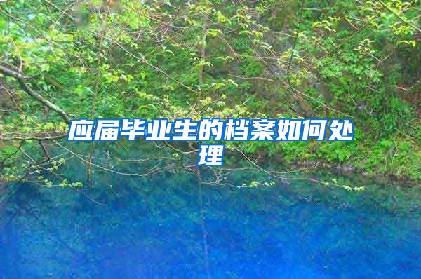 应届毕业生的档案如何处理