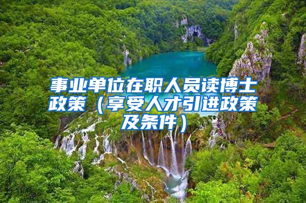 事业单位在职人员读博士政策（享受人才引进政策及条件）