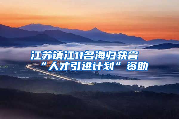 江苏镇江11名海归获省“人才引进计划”资助