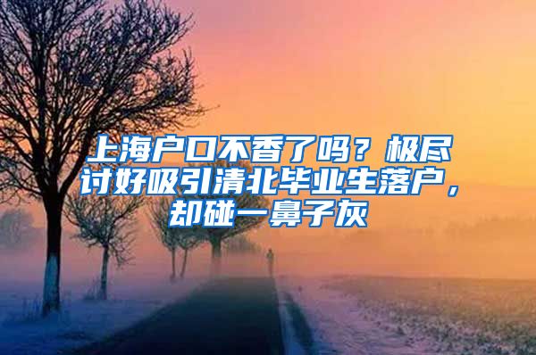 上海户口不香了吗？极尽讨好吸引清北毕业生落户，却碰一鼻子灰