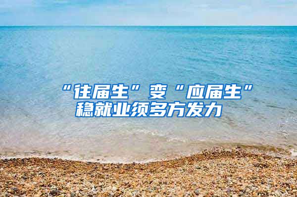 “往届生”变“应届生”稳就业须多方发力
